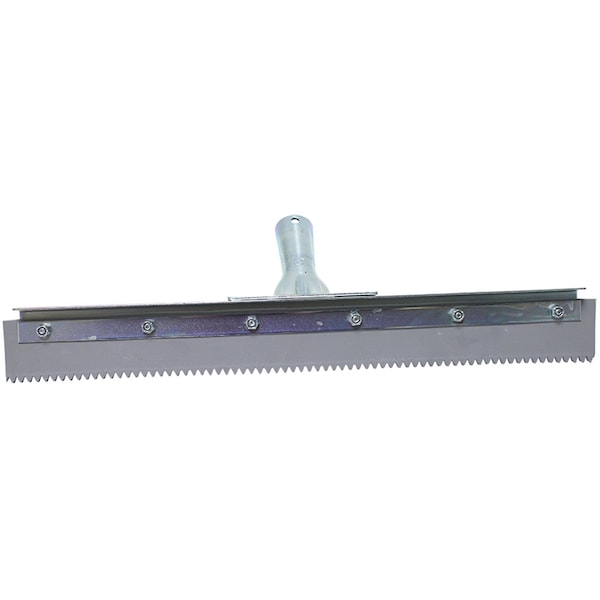 18 in Floor Squeegee, 1/4 in Serrated Edge, Non-Marking, 6PK